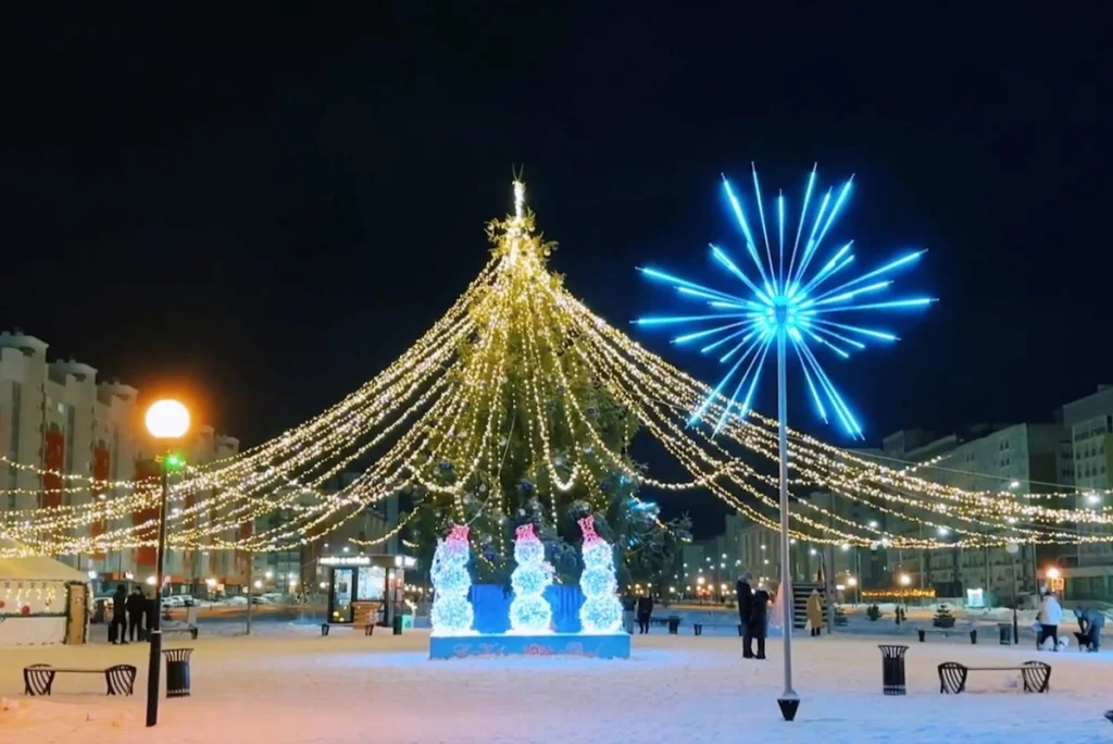 Администрация Стерлитамака показала новогодний город на видео