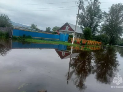 В Башкирии в деревне затопило дворы из-за сильных дождей